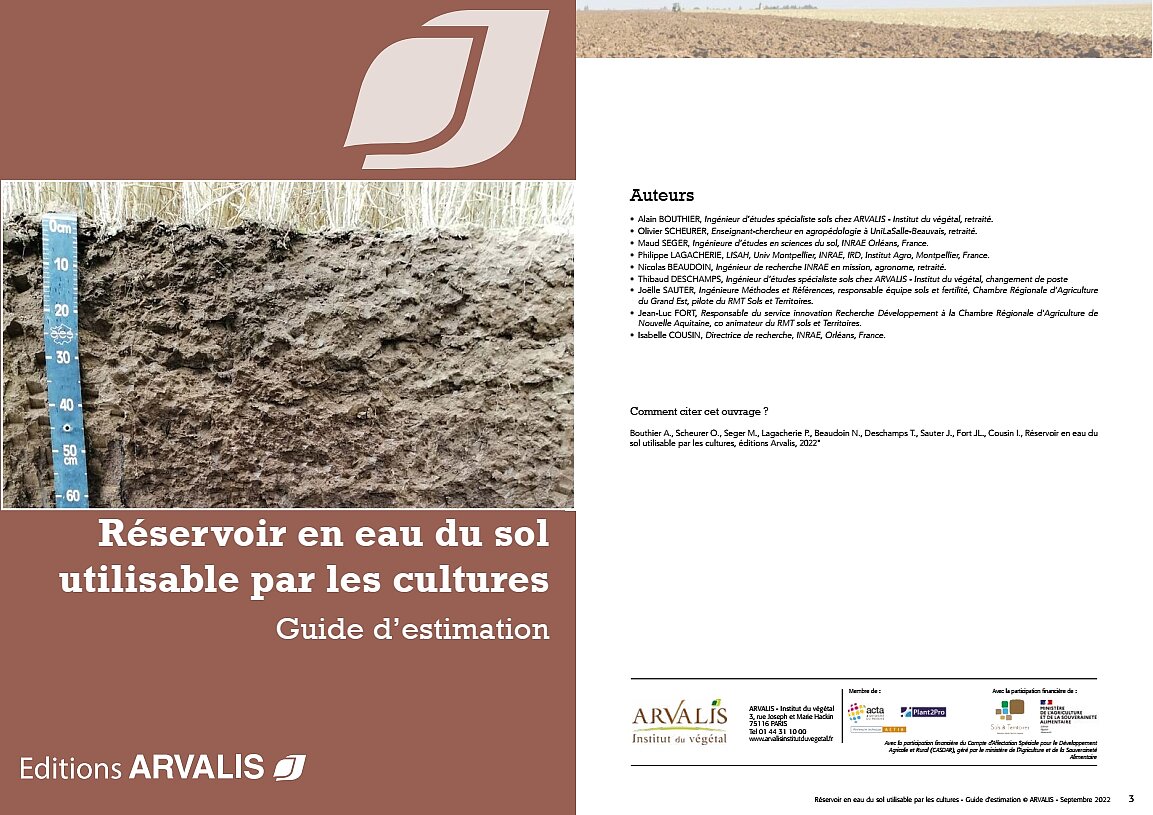 Le guide d'estimation du Réservoir en eau du #sol utilisable par les cultures est disponible en téléchargement libre sur le site du RMT sols. Alors pas une seconde d'hésitation ! sols-et-territoires.org/actualites