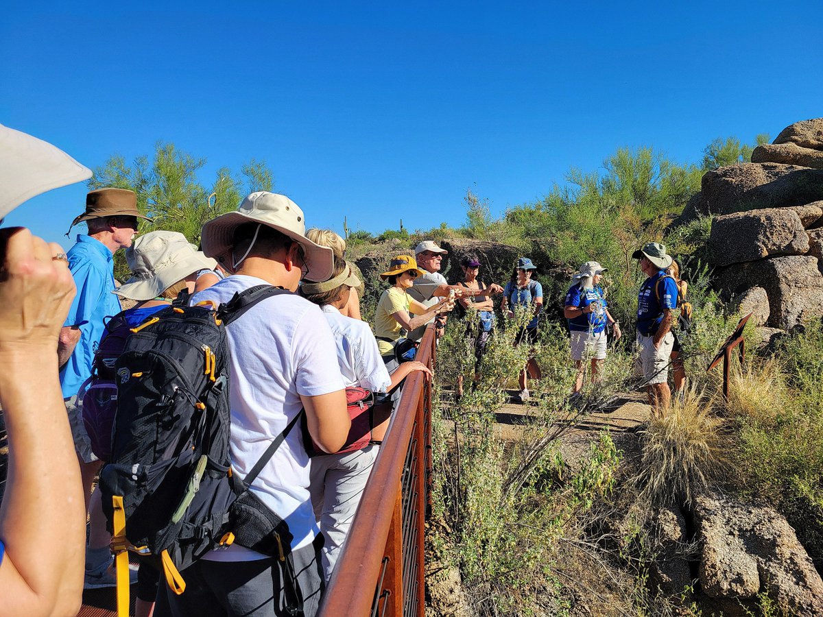 A great group joined us for our Flora in the Preserve Educational Walk. They learned about the plant life that thrives in our McDowell Sonoran Preserve and how to use the iNaturalist app (inaturalist.org) on their smartphones to identify our diverse flora.