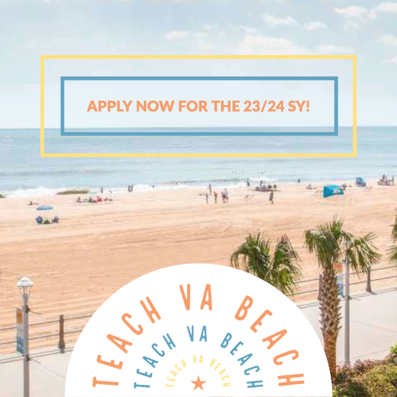 VBCPS_HR's tweet photo. It's never too early to start considering your next career move! Submit a teaching application for the 23/24 SY.

We offer a full range of benefits including health insurance, VRS membership, paid leave, professional development, stipends for advanced degrees and more.