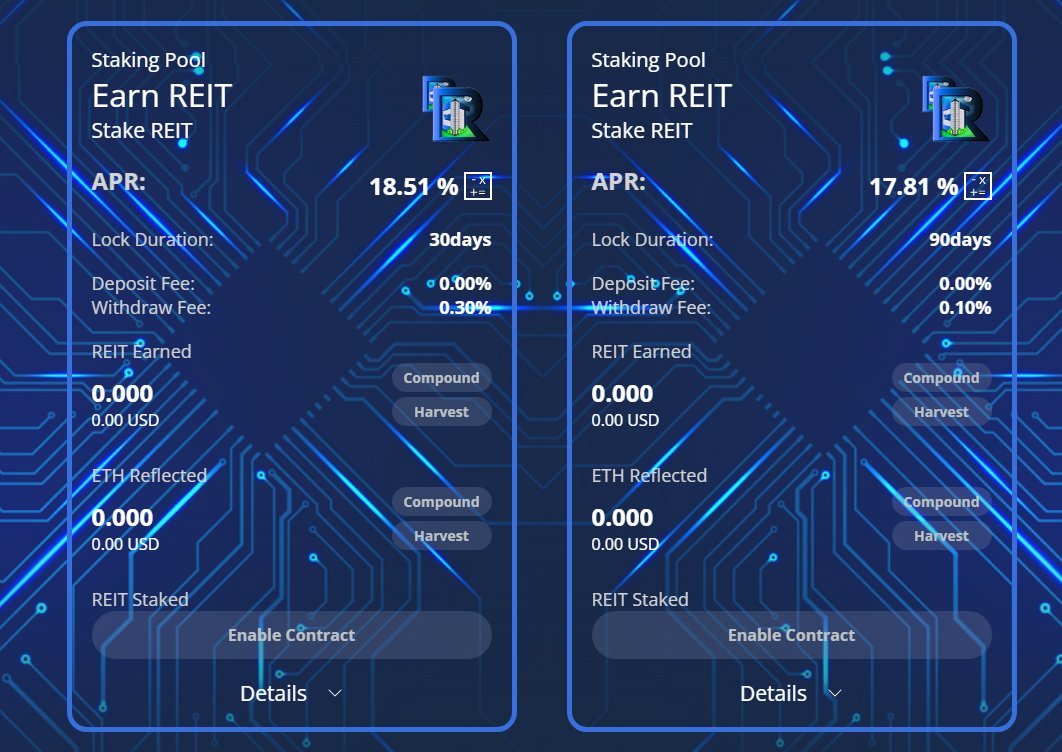 OfficialREIT's tweet photo. LOOK AT THOSE APR% 👀👀👀BUY #REIToken and stake for 30-90 days and earn free money while we wait for the bull run !! It is a builders market and now is the time to build those portfolios and be ready when the market turns around @REITokenMike @springseliot @CurtKreun #Realestate https://t.co/cUV6IRnMDD