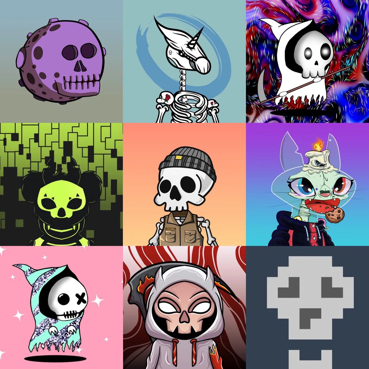 Scarce Creatures (@scarcecreatures) on Twitter photo Some of the #skulls and other bony art from the vault ๐
@cReaperZ_NFT
<a href="/Unicorn_ID_NFT/">UNICORN ID NFT X FUTURIZEN IDN NFT</a>
@CryptobylsNFT
<a href="/ifeelsick_nft/">I Feel Sick | New Drops!</a>
@_FrdGrn
@sago_sym
@AkumakoaraNFT
<a href="/sleketoons/">alexan</a>
Thank you for the variety of styles ๐ฅ
#NFTCommunity #NFTartist Some of the #skulls and other bony art from the vault ๐
@cReaperZ_NFT
<a href="/Unicorn_ID_NFT/">UNICORN ID NFT X FUTURIZEN IDN NFT</a>
@CryptobylsNFT
<a href="/ifeelsick_nft/">I Feel Sick | New Drops!</a>
@_FrdGrn
@sago_sym
@AkumakoaraNFT
<a href="/sleketoons/">alexan</a>
Thank you for the variety of styles ๐ฅ
#NFTCommunity #NFTartist