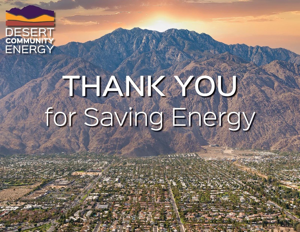 Thank you DCE customers in #PalmSprings for helping us #Conserve #Energy during this past heat wave &amp; avoid power outages! We couldn’t have done it without your help and you can continue to save all year long &amp; get PAID by signing up with <a href="/ohmconnect/">OhmConnect</a> at desertcommunityenergy.org/ohm-connect-of…