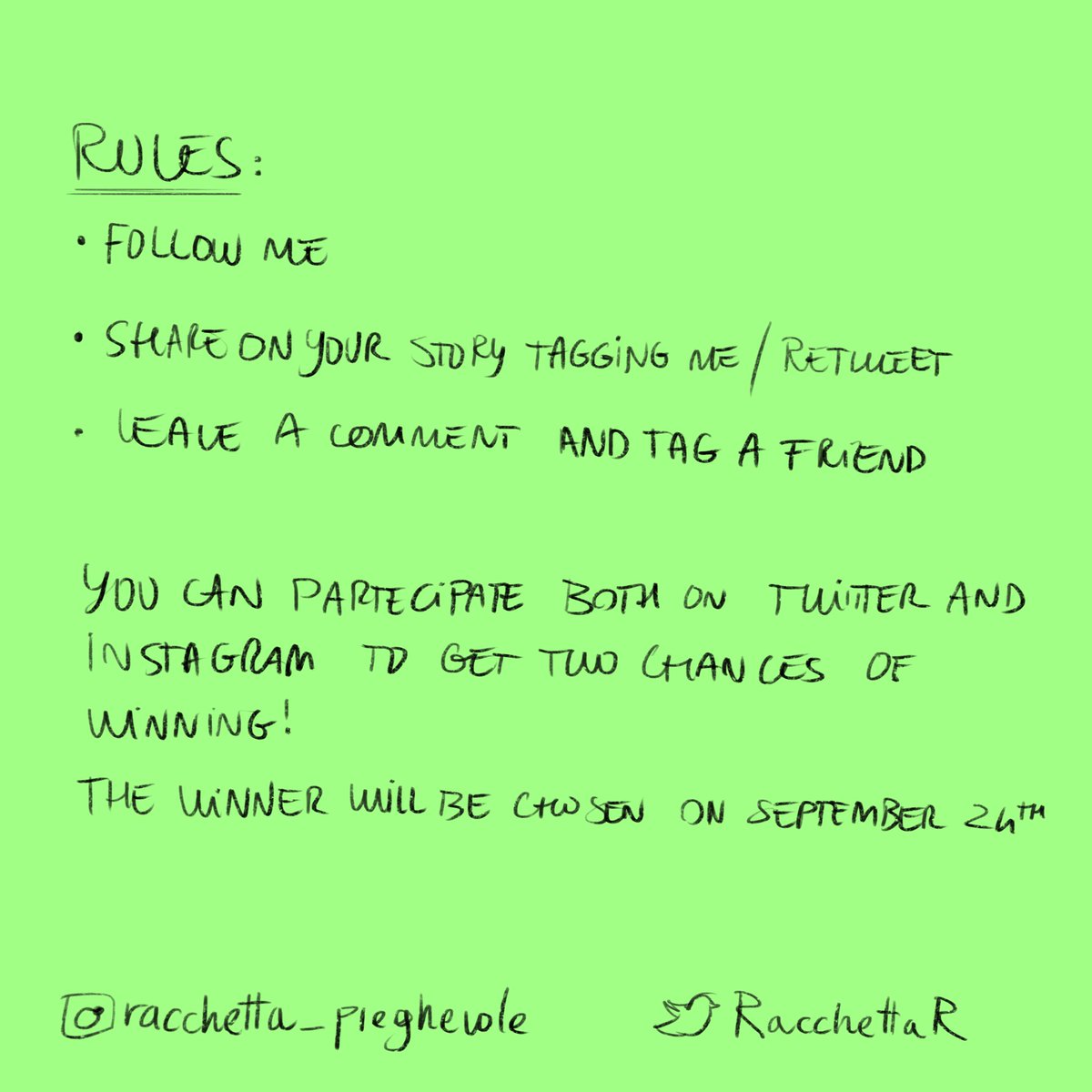 RacchettaR's tweet photo. Thank you for 1000 followers on Instagram! Follow the rules on the second slide to partecipate ✨ https://t.co/7LQFO0QhsT