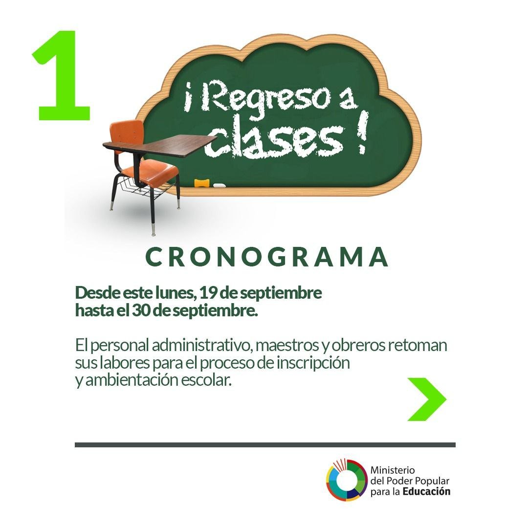 mippci_ven's tweet photo. ✍️𝐓𝐎𝐌𝐀 𝐍𝐎𝐓𝐀🇻🇪
Nuevo cronograma académico de este  año escolar 2022-2023. Tal y como lo orientó nuestro Pdte. @NicolasMaduro, vamos a las aulas con amor, compromiso y las estrictas medidas de bioseguridad. 

@MPPEDUCACION 
 #GobiernoDeSoluciones https://t.co/5MGoIob99y