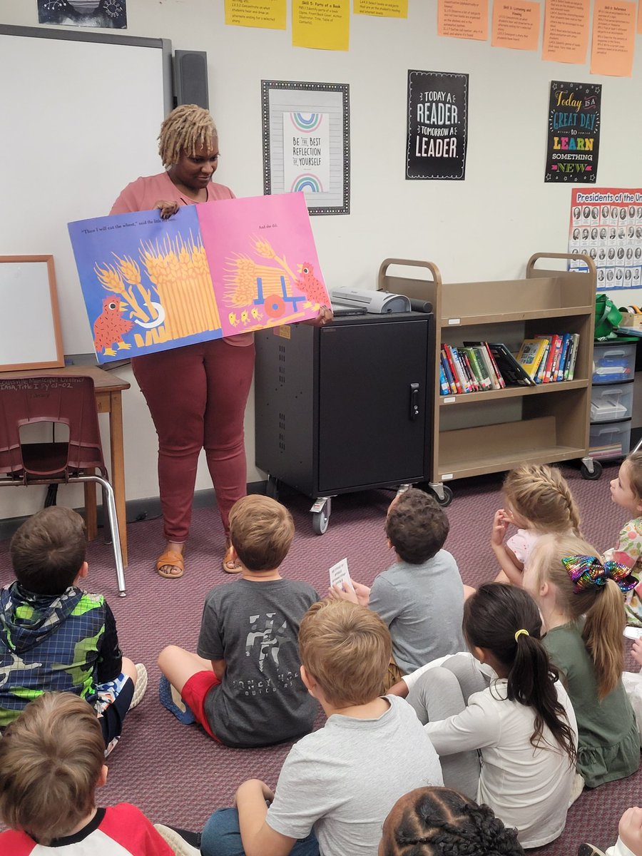 NW_Library's tweet photo. Kindergarten enjoying story time with Ms. Andrea from the Winston County Library. https://t.co/8tcIUAqGOv