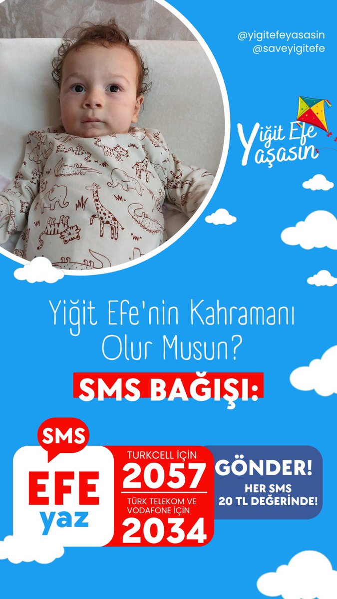 Efe için bugün 1 SMS atar mısınız? 🐥🪁

EFE yaz 2034’e gönder. ‼️(SADECE VODAFONE ve TÜRK TELEKOM HATLARI İÇİN GEÇERLİDİR.)
EFE yaz 2057’ye gönder. ‼️ (SADECE TURKCELL İÇİN GEÇERLİDİR.) 
#MahsaAmini #cryptocrash