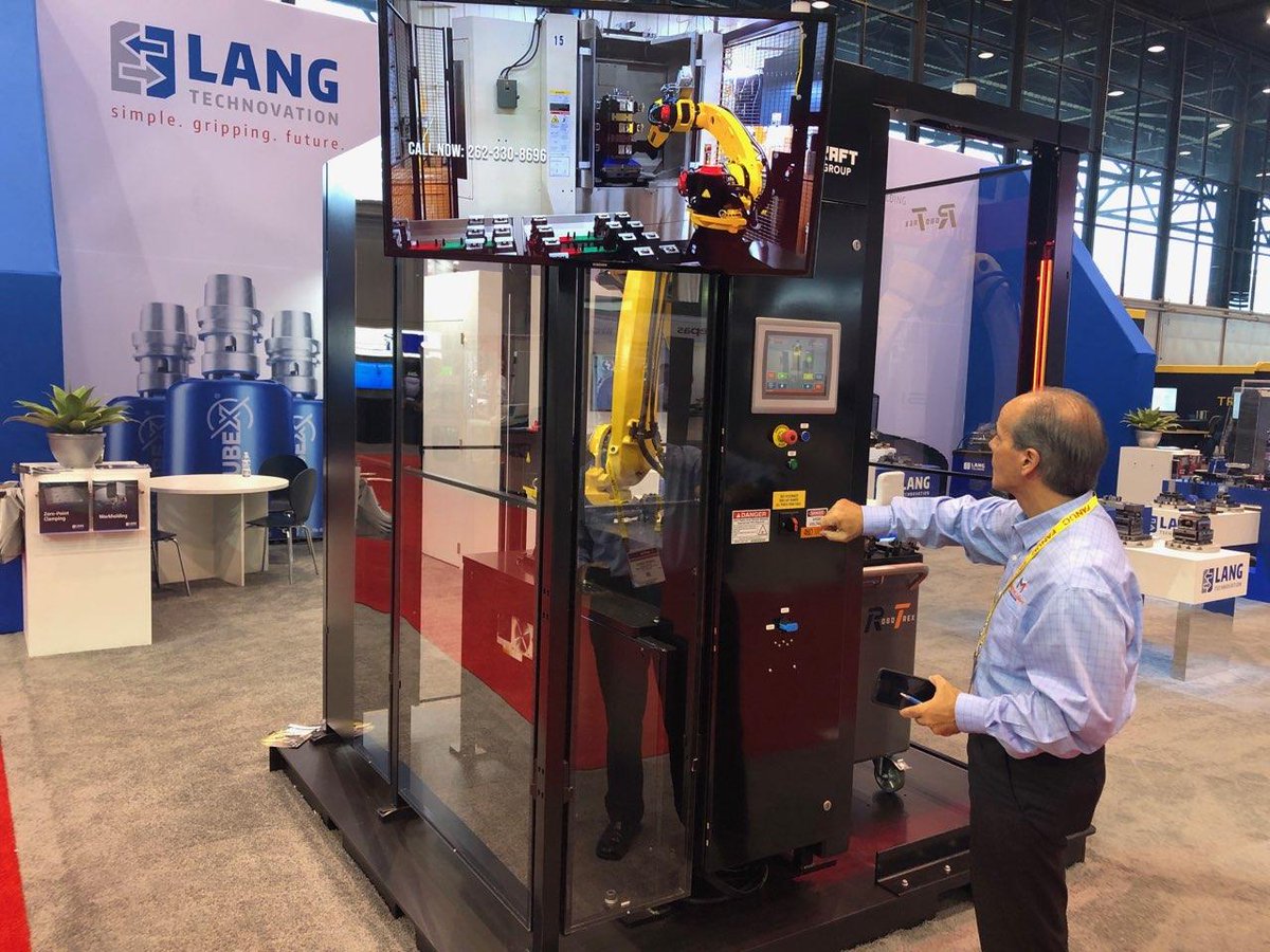 ScalaJoseph's tweet photo. A great week with our Partners #LangUSA during @IMTSchicago #IMTS #IMTS2022 in #Chicago , showing our innovative #RoboTrex #Automation System. We look forward to Plant Tours at our #WestBend Facility, & further engagement with many of you in the near future! https://t.co/To0gdsCher