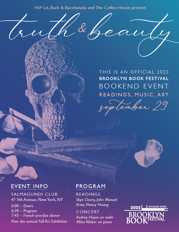 Friends! Get your tickets to our upcoming <a href="/BKBF/">Brooklyn Book Festival</a> Bookend Event happening on Thursday, Sept. 29th at <a href="/Salmagundi/">Salmagundi Club</a> in Greenwich Village. There will be readings from @Skye_Cleary, John Manuel Arias, and <a href="/bana_nancy/">irrepressible thots of death barbie</a>. Plus music, art, and mingling! 

Tickets: eventbrite.com/e/truth-beauty…