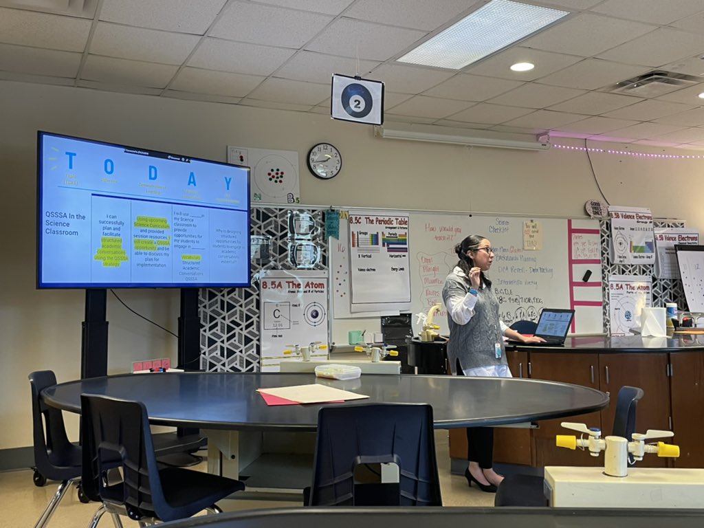 Poetamaestra's tweet photo. Fun times with the Science department at @deZavalaMS with the wonderful @ramirezjan1988 presenting on QSSSA Structured Academic Conversations & creating engaging discussions in the classroom using this powerful strategy! #sentenceframes #wordbanks @iisdbil_esl @DeniseDepr https://t.co/DpzObKrIAj