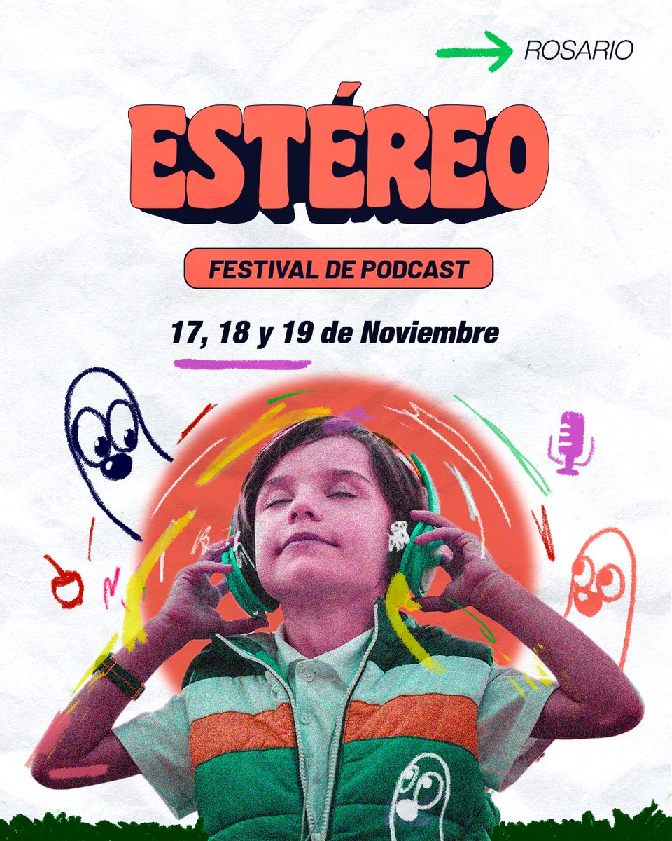 EstereoFestival's tweet photo. Se viene el FESTIVAL ESTÉREO, el primer encuentro de fanáticxs, oyentes, productores y productoras de podcast de toda la Argentina.
Tres días en distintas sedes de la ciudad de Rosario para escuchar podcast como nunca antes. Averiguá más en el hilo 👇 https://t.co/KiIarpdO4G