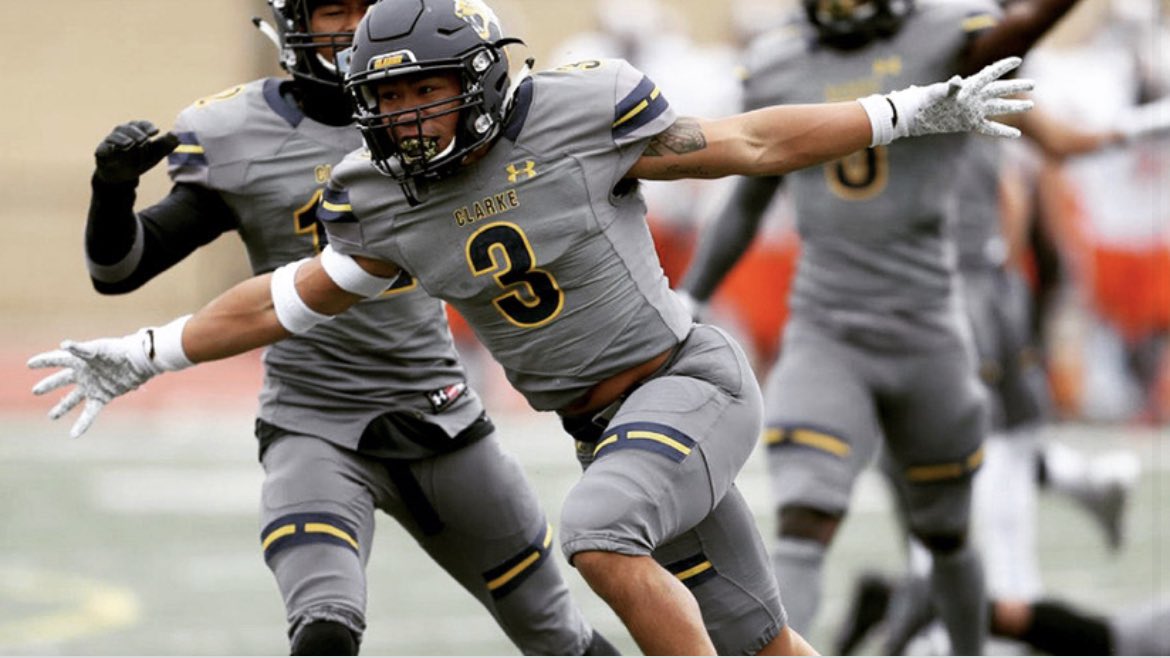 Beyond blessed to receive an offer from🟡🔵 <a href="/ClarkePrideFB/">Clarke Pride Football</a> <a href="/CoachMRegalado/">Miguel Regalado</a> <a href="/DB_CoachB/">larry behling</a> <a href="/tdlock52/">Ty Lockett</a> @Thunderbirdsfb <a href="/11amarion/">Amarion Duster</a> <a href="/dakiddaj1/">Austin “DOOLA” Dunn ✞⭐️</a>