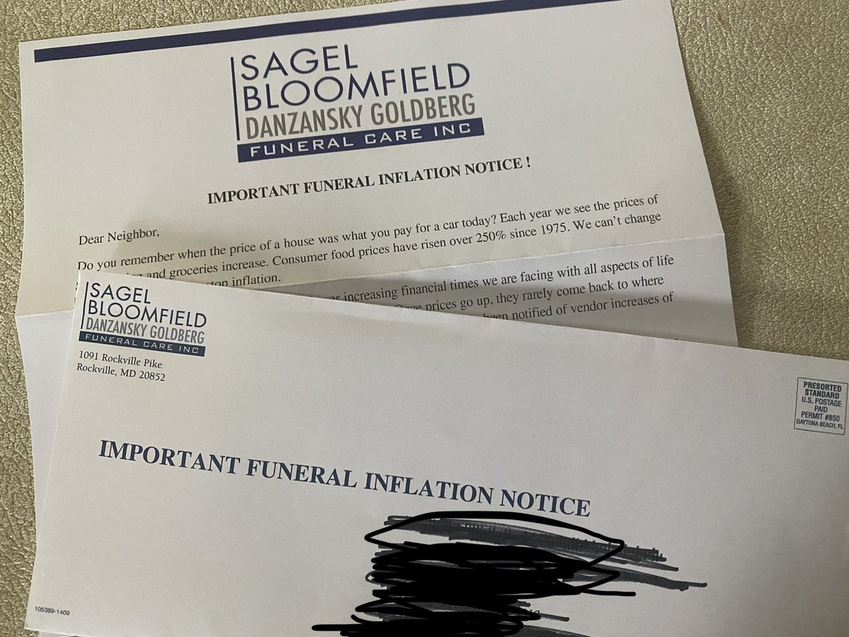 Are… are you trying to tell me it’s too expensive to die?  #inflation