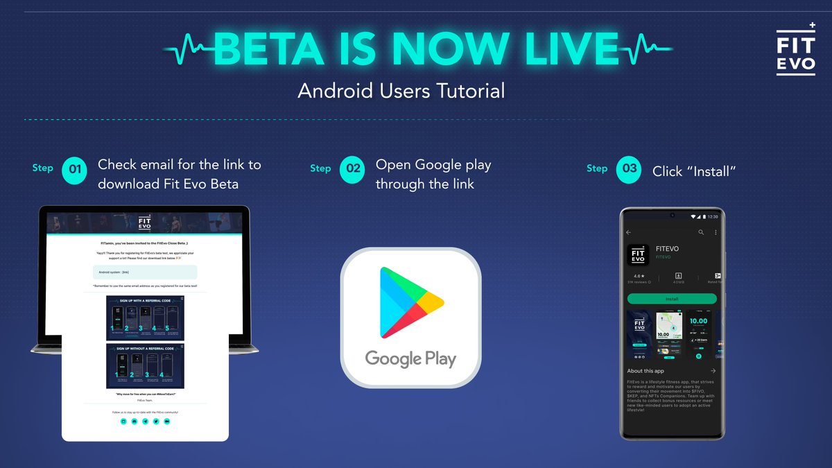 FitEvoNFT's tweet photo. 3, 2, 1.. #FitEvo's BETA IS LIVE 🚀

Get started with $KEP tokens 🔥

📲 Check out our tutorial to download the BETA 👇🏻 https://t.co/1ZM1Q9TAzp