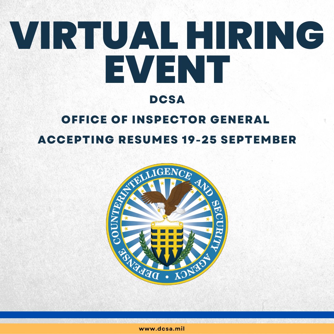 Defense Counterintelligence and Security Agency on Twitter "(3/3) View