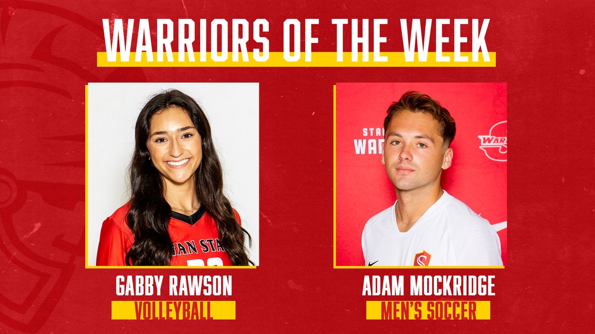 GoStanState's tweet photo. This week's Warriors of the Week are Gabby Rawson &amp;  Adam Mockridge. For the full report visit:

https://t.co/3Kj0iWmatY https://t.co/WWxRY5jmD4
