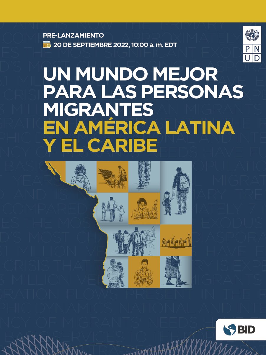 el_BID's tweet photo. ¿Cómo podemos modificar las percepciones sobre la #Migración?
Únete a nosotros en este evento organizado por @PNUDLAC y @el_BID

📅 20 septiembre, 10 a.m. (EDT)
https://t.co/O8mgCDEzsu https://t.co/A1ReFCUC8G