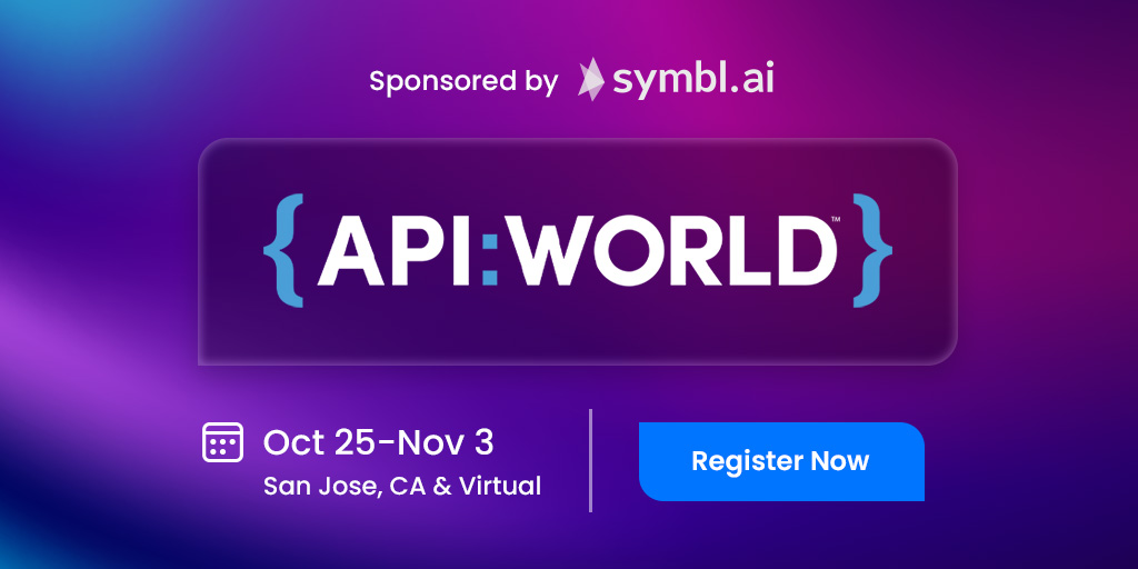 For a second year in a row, we are proud to sponsor @APIWorld in-person from Oct 25-27 + virtual Nov 1-3. Network, meet our team, and learn about the latest cutting-edge tech within the developer community of API providers and consumers! 🎟️ FREE tickets: bit.ly/3dpP52l