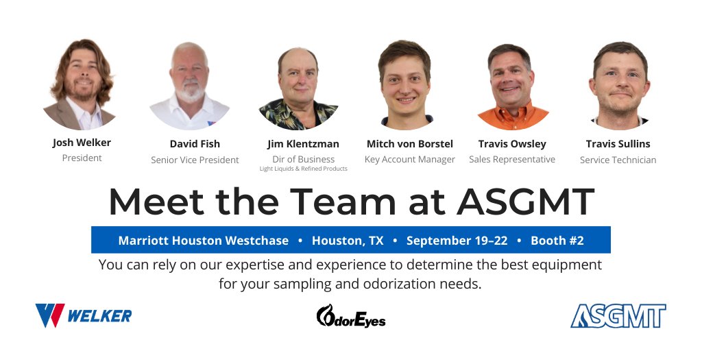 WelkerInc's tweet photo. Welker is exhibiting & teaching at the 2022 American School of Gas Measurement Technology (ASGMT).
If you're here too, we'd love to visit with you. Our team is excited to greet you when you stop by booth 2.
#Welker #OdorEyes #ASGMT #ASGMT2022 https://t.co/wydYBQK6me