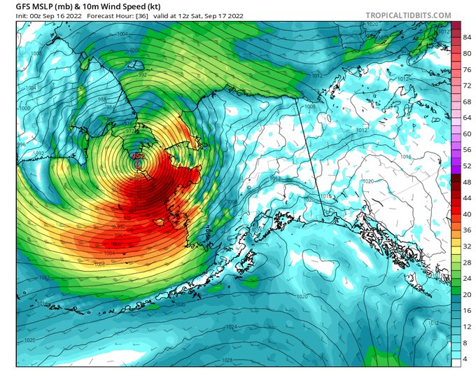 annezinkmd's tweet photo. #TyphoonMerbok is over 1000 miles wide as it hits #Alaska

The impact is so large the disaster response is broken into 3 different regions and will be on going for weeks, months and maybe years. 

Grateful for our local, tribal, state and federal partners helping to respond. 1/3 https://t.co/LdtdumpOYA