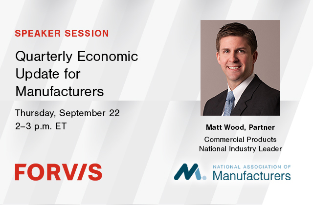 JimmySfiris's tweet photo. Join this insightful webinar to hear from @FORVIS’ and @ShopFloorNAM’s professionals on the current economic landscape for manufacturers. Register here! https://t.co/2OLiS6b1no https://t.co/olyN1hdz8O