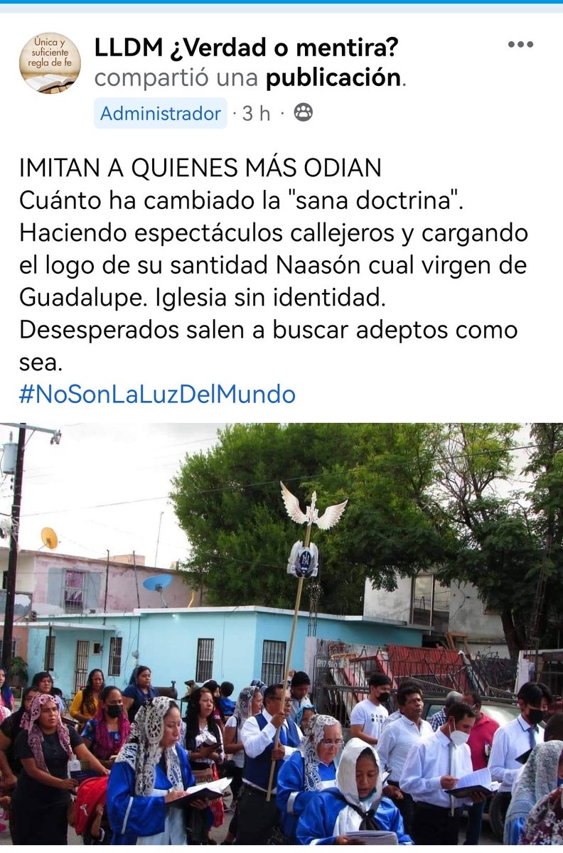 Empezaron las Posadas y Peregrinación en la IMITADORA Secta lldm