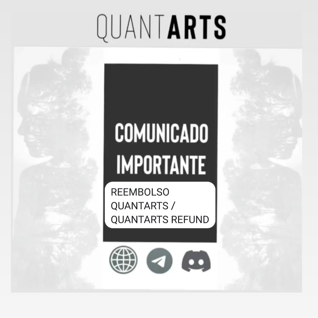 Quantarts's tweet image. Adjuntamos el enlace para que, de nuevo, podáis seleccionar la opción de seguir en el proyecto o solicitar el reembolso.

Podeis acceder al formulario a través de nuestra web:
quantarts.com
O por enlace directo en:
forms.gle/4QchX33zWAGGNY…