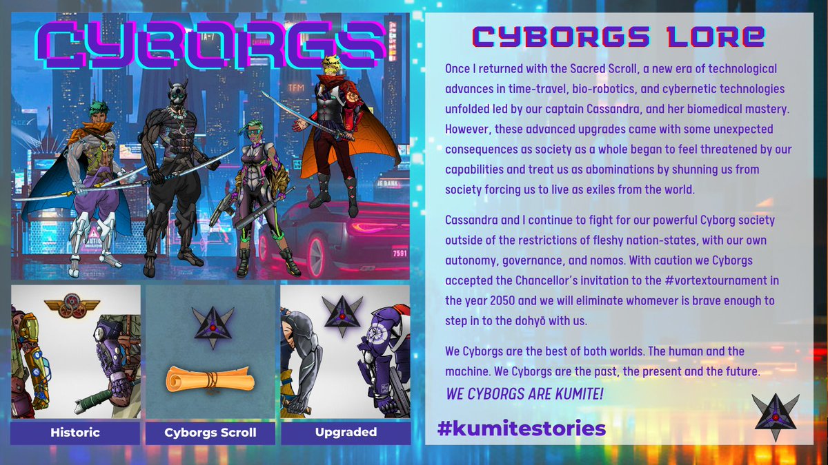 Our story concludes with the final installment of the Cyborgs Lore. <a href="/KumiteStories/">KumiteStories</a>🧵