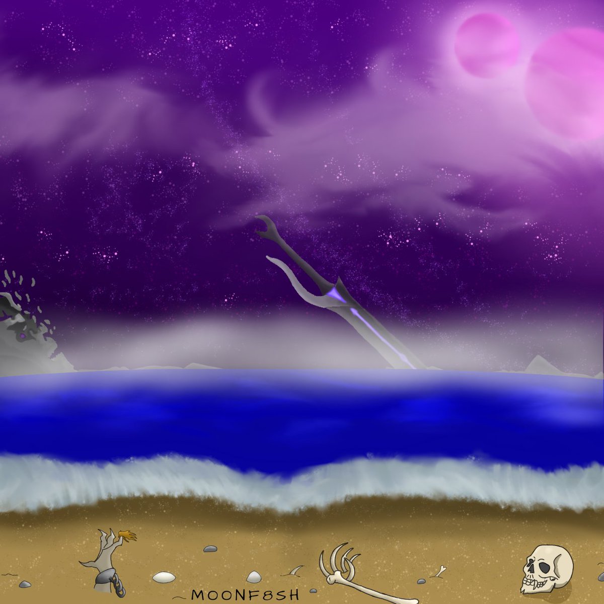 Moonf8sh's tweet photo. The forgotten battle ground of a strange world 
#illustration https://t.co/ORNyWnRYmG