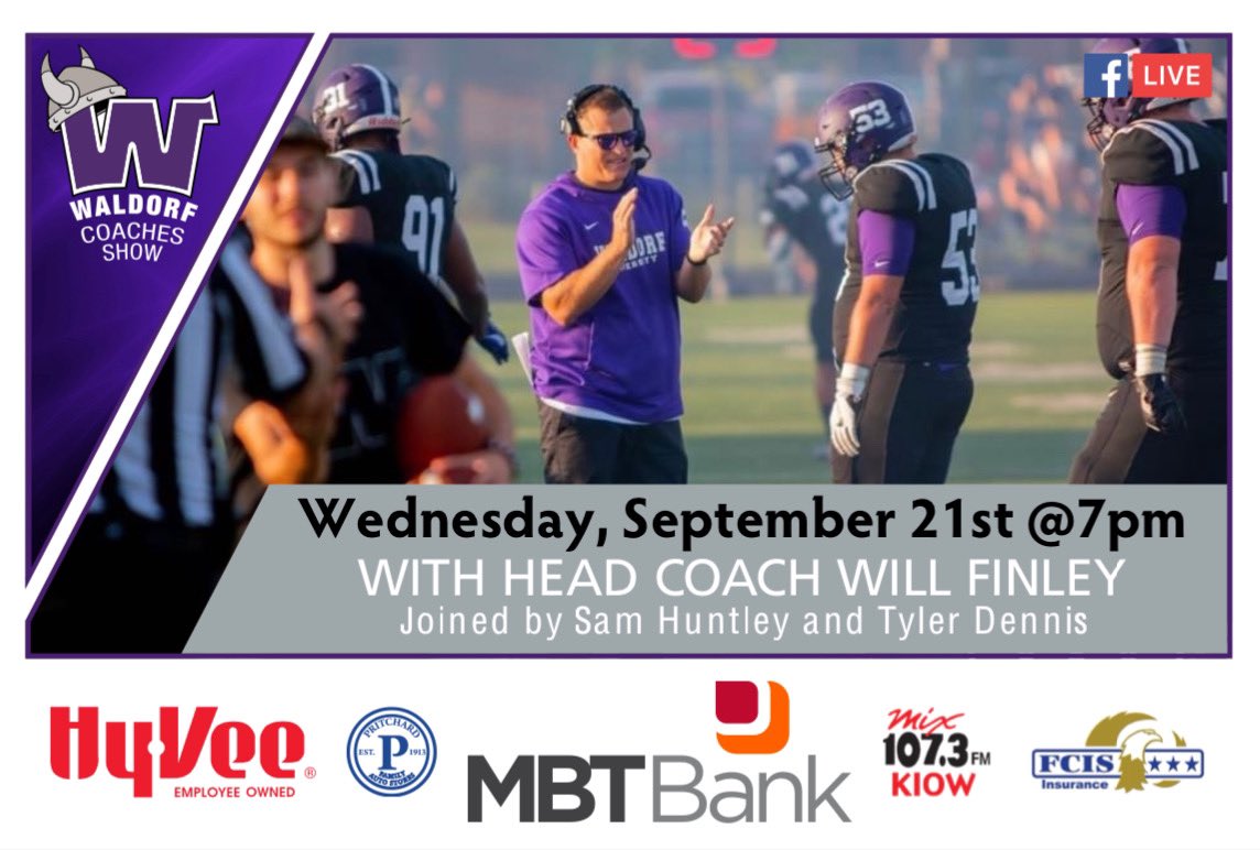 Join us this Wednesday at 7:00 PM at The Paddlers Tap. Coach Finley is joined by WR Sam Huntley and DB Tyler Dennis. They will recap our Saturday win against Dakota State and look ahead to our road game vs Ferris State! Don’t miss out!!