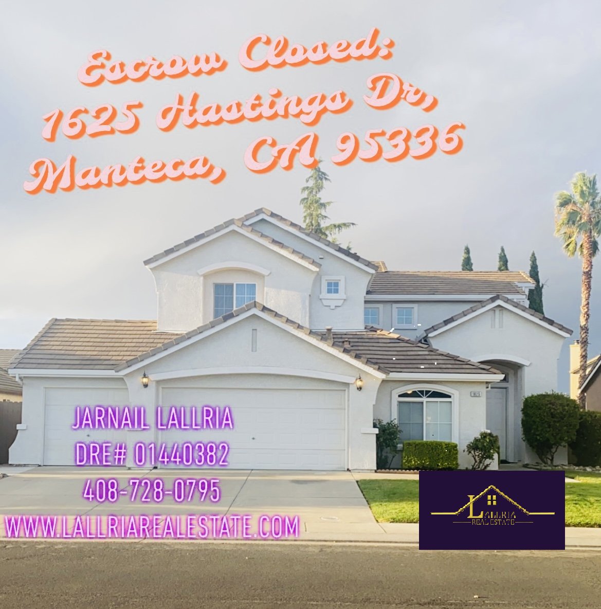 Escrow Closed, Time for KEY 🗝 1625 Hastings Dr, Manteca,CA 95336
Jarnail Lallria, DRE# 01440382
#realtor #happybuyer #happyfamily #buyeragent #lallriarealestate #firsttimebuyer #dreamhome🏡 #hothomes  #realestate #sellingcalifornia #realtorlife #realestateagent #realestatebroker