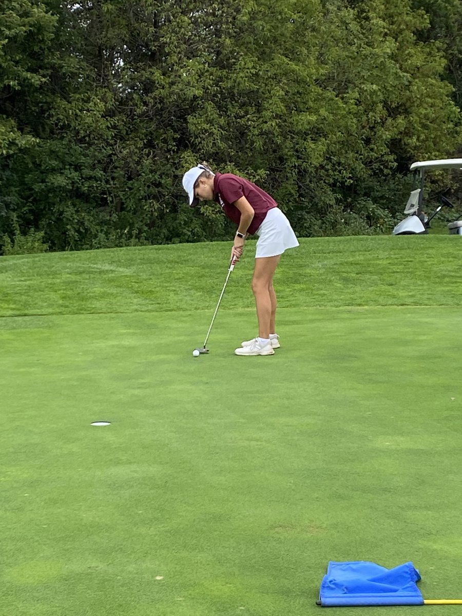 UWLGolf's tweet photo. What a weekend for Grace!  Shoots lowest round since Women’s Golf was reinstated 5 years ago with a 1 under par 72!  #GForce #EagleGrit #TapInPars https://t.co/BLf2DyUCf9