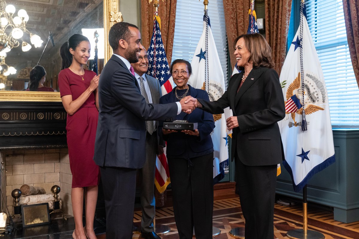 I had the privilege of swearing in Yohannes Abraham as our next Ambassador to the Association of Southeast Asian Nations. Thank you, Ambassador Abraham, for serving the White House with honor and taking on this new role. We wish you well.