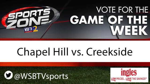 Should <a href="/WSBTVsports/">WSB-TV Sports Zone</a> cover <a href="/PanthersFB2021/">Chapel Hill Football</a> vs. <a href="/Creekside_Tribe/">Creekside Athletics</a> as the Game of the Week on Sept. 23? 
Each RT is 1 vote.
More info here: wsbtv.com/sports/high-sc…