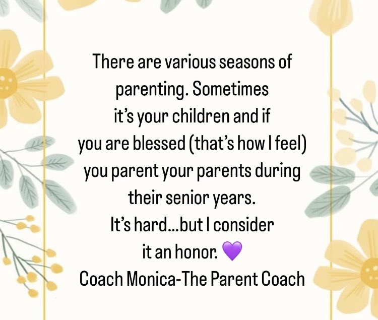 The1ParentCoach's tweet photo. What season of parenting are you in? #caregiver #thegreatestlove #itsanhonor #Alzheimers https://t.co/5rmvQwueM2
