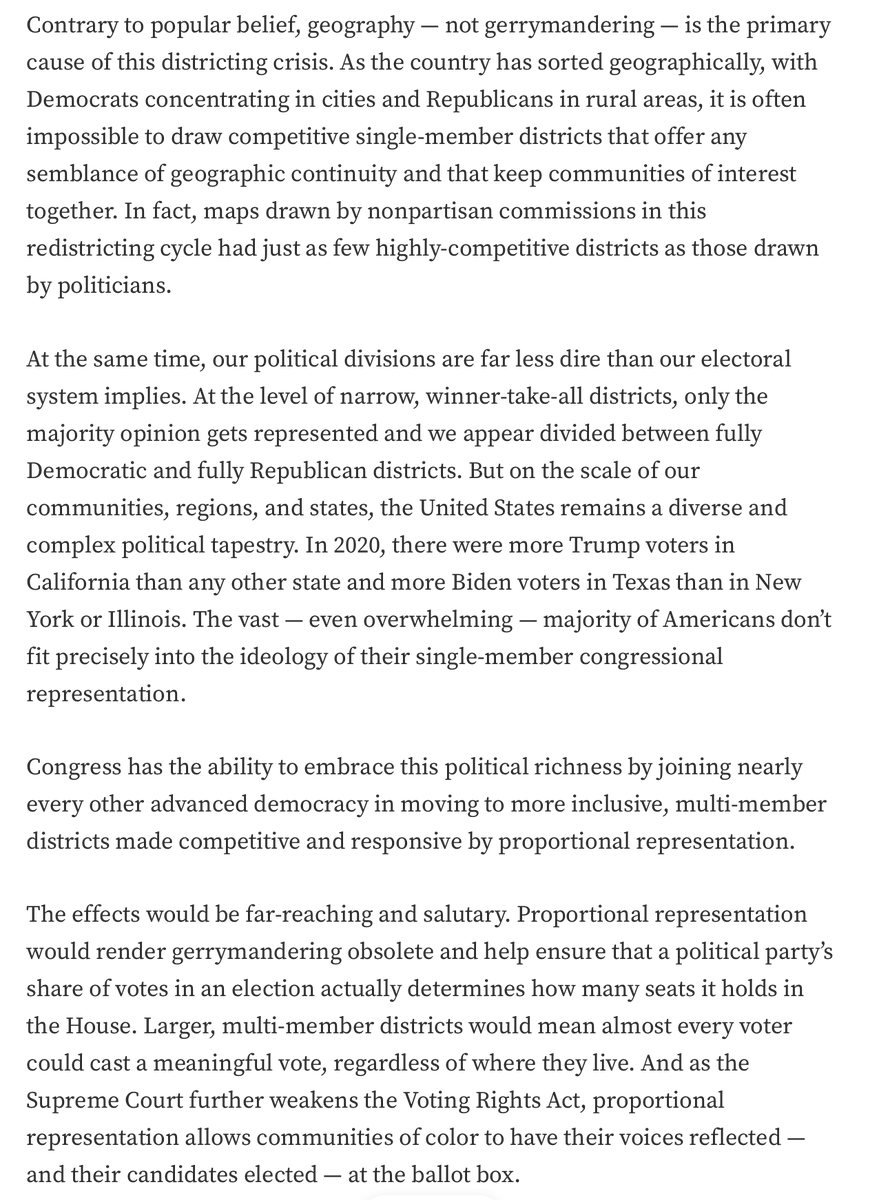 BrendanNyhan's tweet photo. Proud to join more than 200 of my colleagues in calling for a shift to proportional, multi-member districts in Congressional elections - open letter organized by @protctdemocracy is here: https://t.co/juWJpLKIXg https://t.co/yXLvvyQHhP