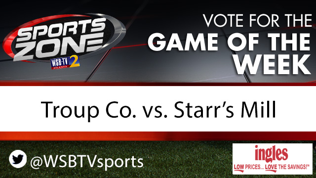 Should <a href="/WSBTVsports/">WSB-TV Sports Zone</a> cover <a href="/TroupTigerFB/">Troup Tiger Football</a> vs. <a href="/SMHSfootball/">Starr’s Mill Football</a> as the Game of the Week on Sept. 23? 
Each RT is 1 vote.
More info here: wsbtv.com/sports/high-sc…