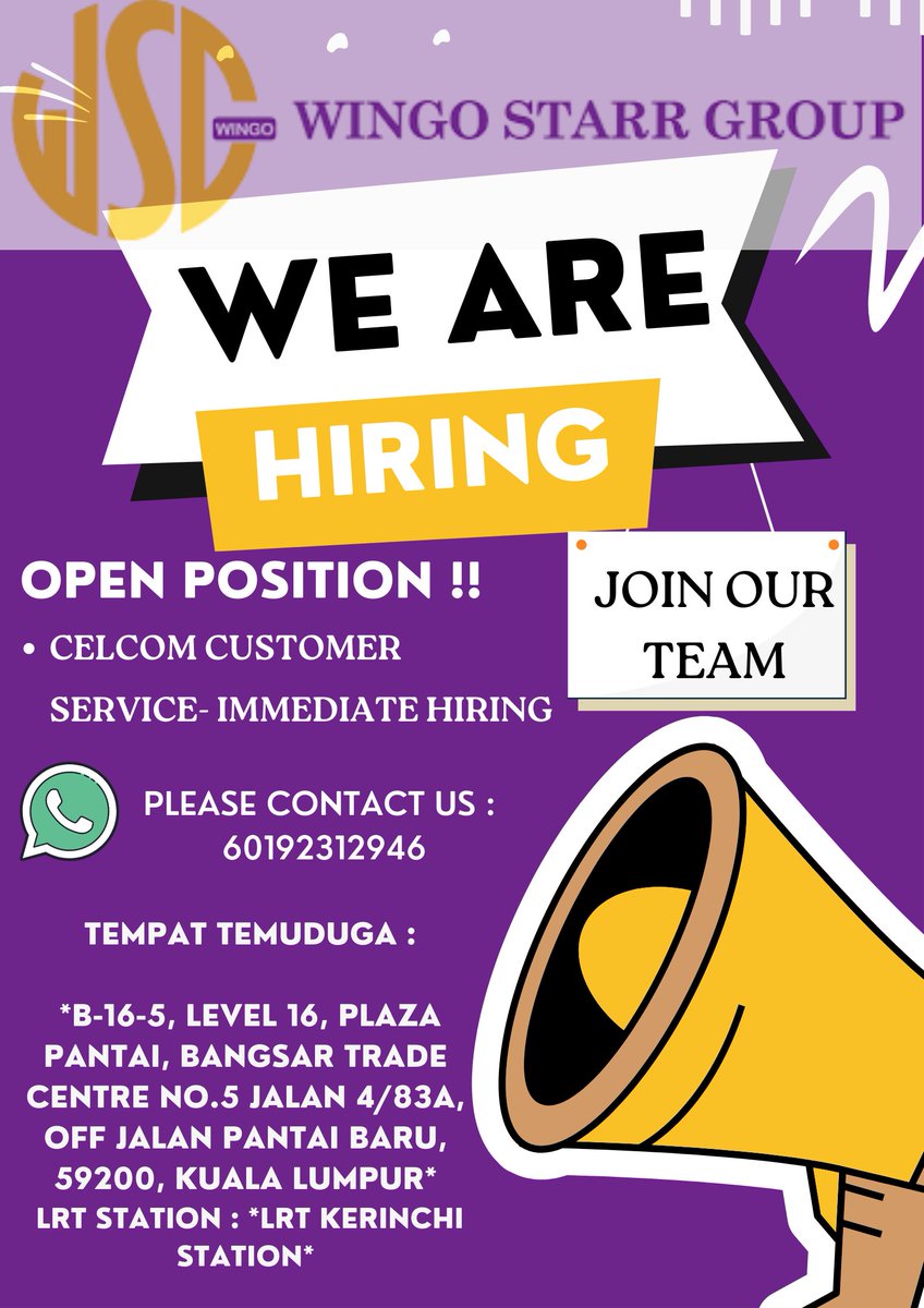 KERJA KOSONG KUALA LUMPUR (@workwsg) on Twitter photo What you wait for?
Contact us now : wasap.my/60192312946/Tw…
#kerjakosong
@Kerjacarirezek @Peluang_KerjaMY <a href="/JobVacanciesMY/">JOB VACANCY M’sia</a> <a href="/MusKerjaKosong/">mus_shareKerjaKosong</a>
<a href="/twt_kerjaMY/">TwtKerja</a> <a href="/kerjakosong123/">Kerja Kosong</a> <a href="/Oh_KerjaKosong/">Oh Kerja Kosong</a>
<a href="/Jobkerjaya/">Jawatan Kosong Kerja Terkini</a> <a href="/twt_kerja/">Twt_Kerja</a> <a href="/kerja_kosongMY/">Your Recruiter</a>
<a href="/ejawatankosong/">JawatanKosong</a> What you wait for?
Contact us now : wasap.my/60192312946/Tw…
#kerjakosong
@Kerjacarirezek @Peluang_KerjaMY <a href="/JobVacanciesMY/">JOB VACANCY M’sia</a> <a href="/MusKerjaKosong/">mus_shareKerjaKosong</a>
<a href="/twt_kerjaMY/">TwtKerja</a> <a href="/kerjakosong123/">Kerja Kosong</a> <a href="/Oh_KerjaKosong/">Oh Kerja Kosong</a>
<a href="/Jobkerjaya/">Jawatan Kosong Kerja Terkini</a> <a href="/twt_kerja/">Twt_Kerja</a> <a href="/kerja_kosongMY/">Your Recruiter</a>
<a href="/ejawatankosong/">JawatanKosong</a>