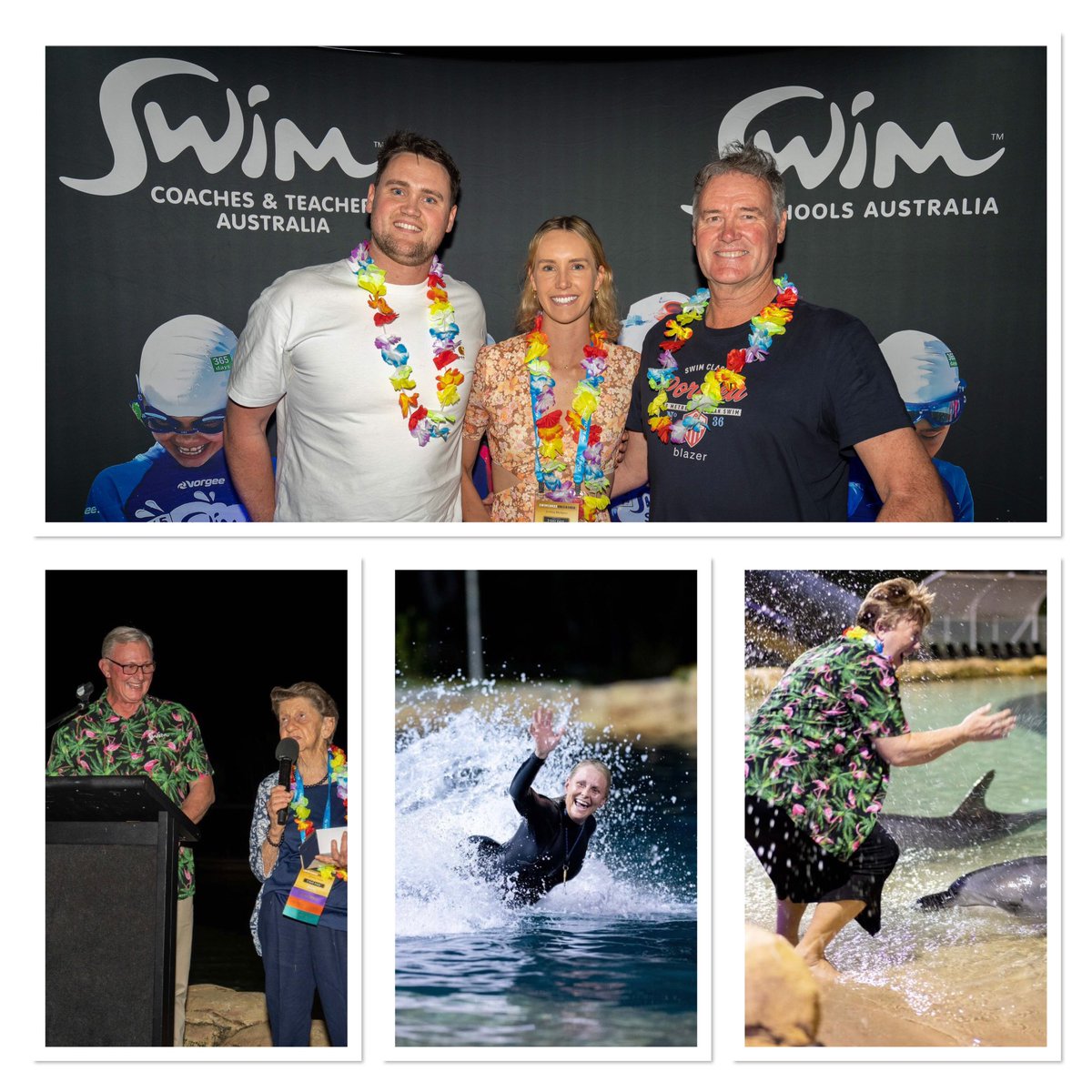 hansonmedia's tweet photo. Blessed to host last night’s Annual Awards for SWIM Coaches and Teachers Australia with a packed Dolphinarium at Sea World as the swimming world celebrated its night of nights #swimcon22 #unleashed @SeaWorld #destinationgoldcoast https://t.co/3izgDUyt8l