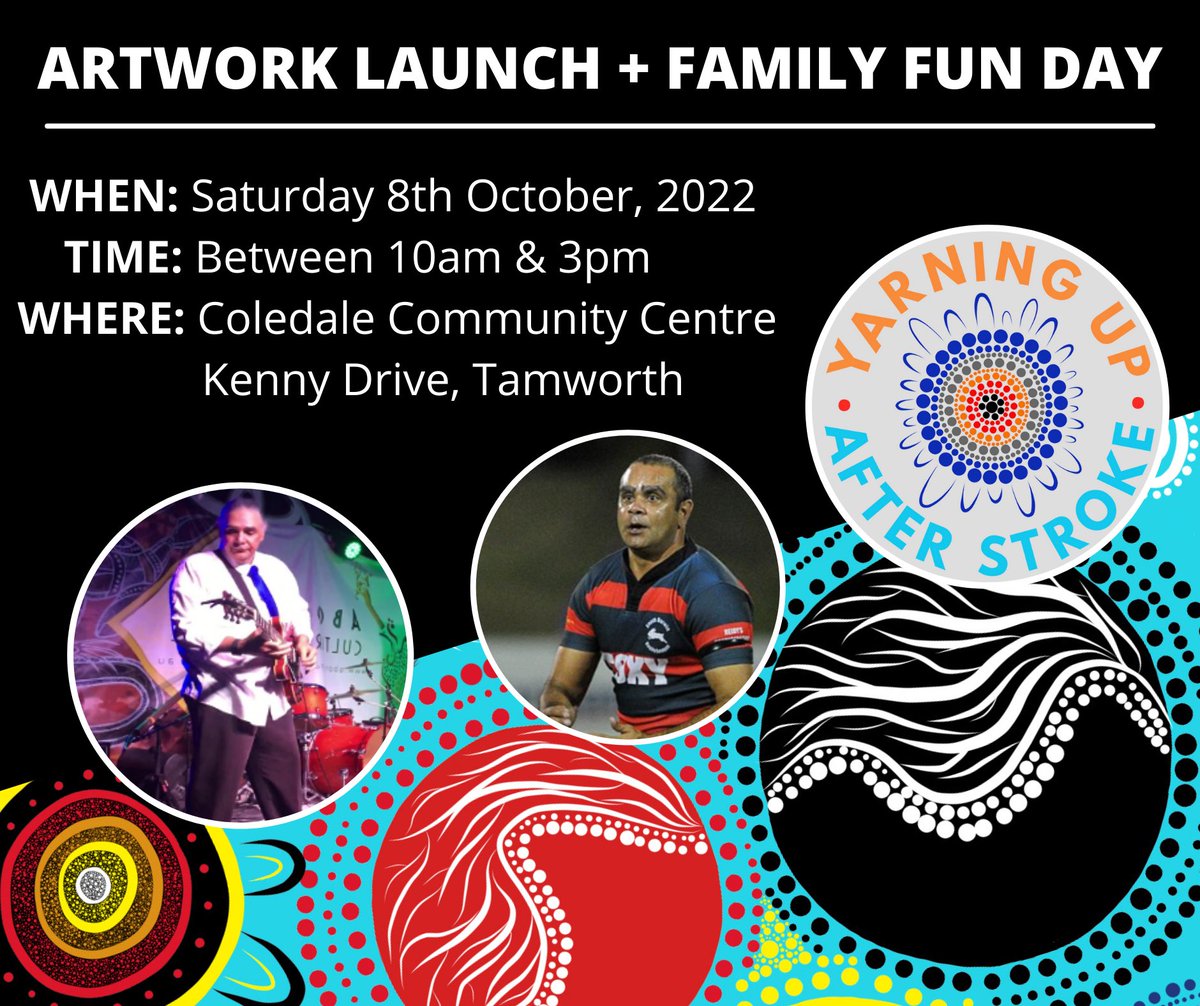 Excitedly planning for the Yarning up After Stroke Family Fun Day at Tamworth on Saturday 8th October 2022. Supported by ⁦@strokefdn⁩ ⁦@HNEHealth⁩ ⁦@HMRIAustralia⁩ ⁦@nhmrc⁩ and many other community groups helping on the day.