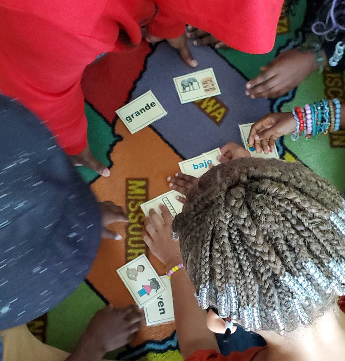 SraChupnick's tweet photo. Ms. Rigney's Gr5 class @LyonsMill played a game to review self descriptions in Spanish using external & internal traits: ELA connections! @BcpsPassport @OWLteamBCPS #TodosAdelante @BCPS_Sup @bcpstv #MarylandSealOfBiliteracy #CrossCurricularLessons #CollegeAndCareerReady https://t.co/L8XYMCmcRH