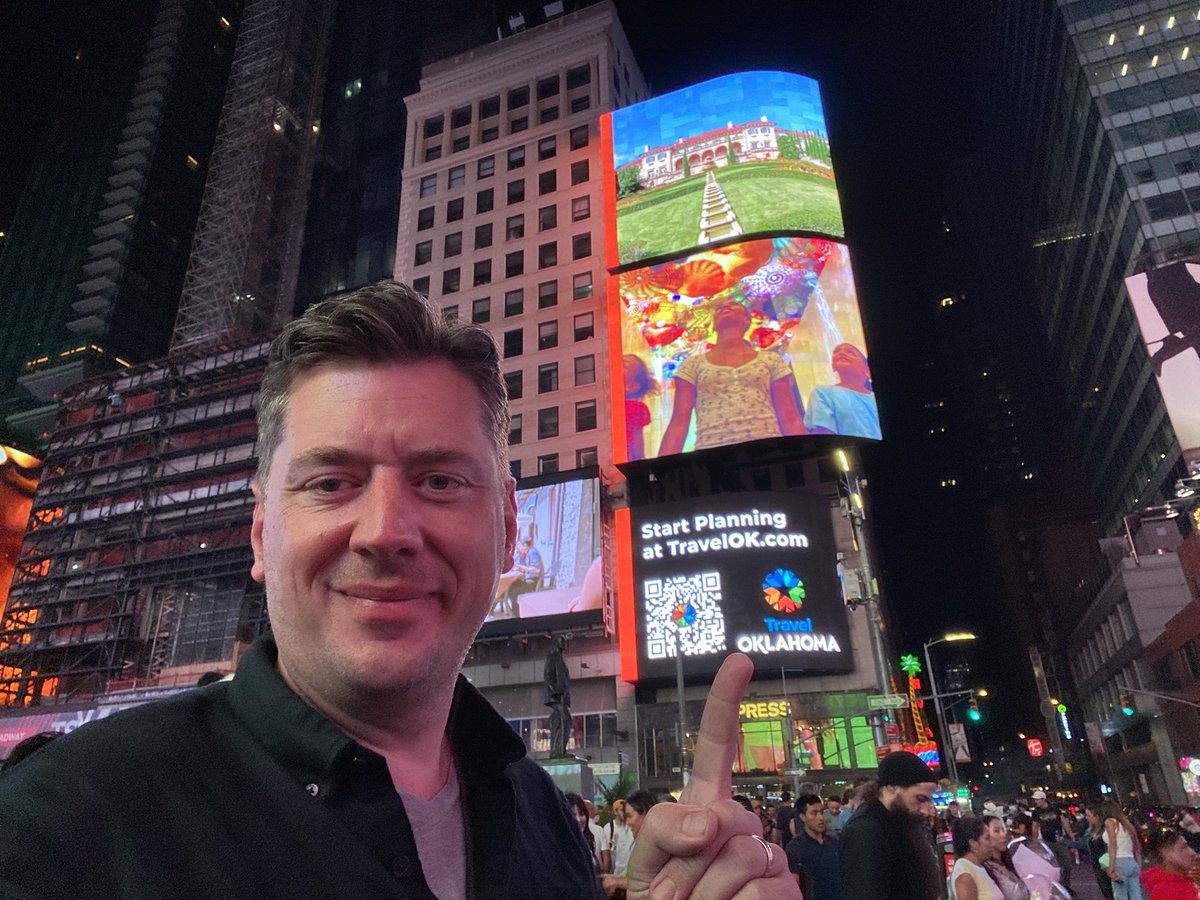 davidfholt's tweet photo. If you can make it here, you can make it anywhere! (Or something like that)

(This state tourism ad featuring @OKCMOA, @OKCNM, @FAMokMuseum, @FactoryObscura, @ncwhm, @RiversportOKC and so much more is currently running in Times Square) https://t.co/fgZd0YZnvb