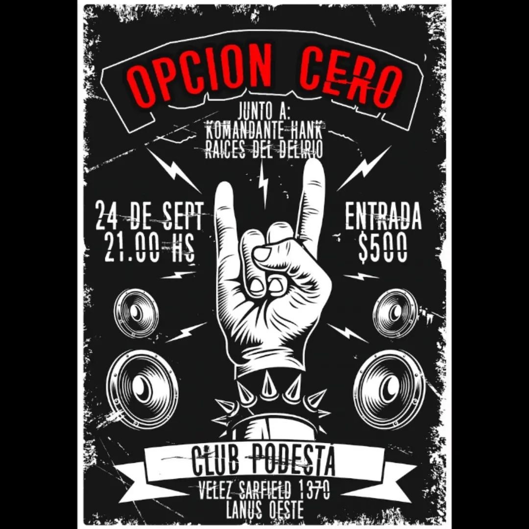 OpcionCero's tweet photo. Se viene un fechon!!! Festejamos el día de la primavera con amigos y mucho rock! Un show apto para todo público! 
#BuenLunes #BuenasNochesATodos #rock https://t.co/9mM795UeEF