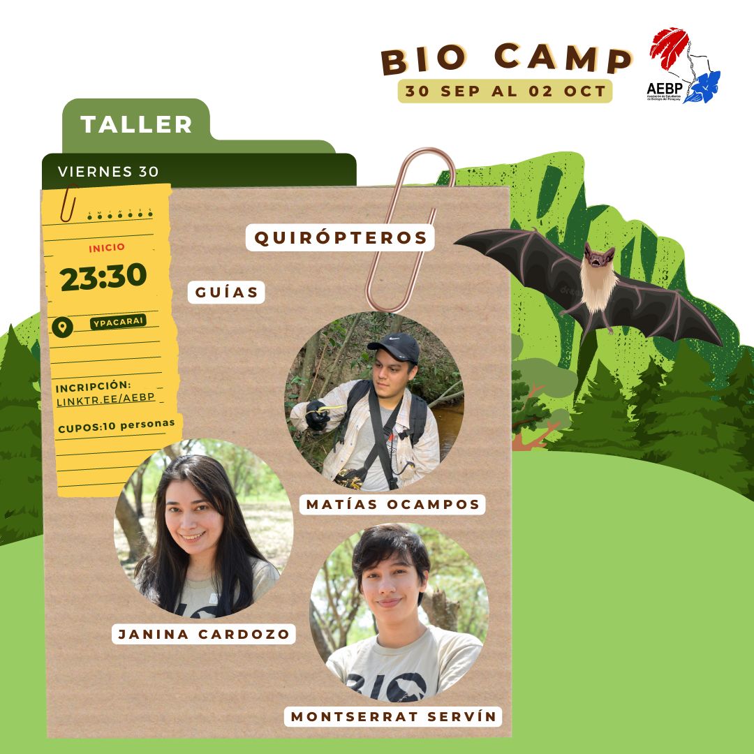 AEBPy's tweet photo. Les presentamos a los guías que estarán acompañándonos en cada uno de ellos durante el transcurso del viaje  🐟🦎🦅🪲🦇

⚠️ Cada uno de los talleres posee un número limitado de cupos. Podrás realizar tu inscripción ingresando al https://t.co/gKQFUfVkWc disponible próximamente 📌 https://t.co/kKaH7s5p88
