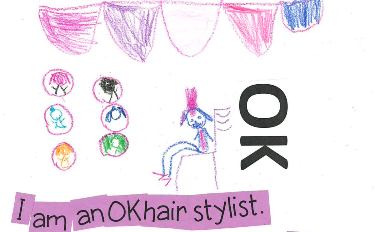 One day I'll grow up to be really excellent at something. I don't know what it is YET... But I sure am having fun figuring it out!  Made our very own OK book and started learning about the power of YET! #oakpark97 #Holmeshawks
