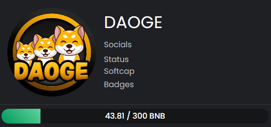daowfather's tweet photo. DAOGIES!!!

Our presale is starting to fill up without any major marketing. 

If you are whitelisted please contribute or you will be removed from the whitelist. 

https://t.co/aIqqsiQ0g8

#DAOGE #DAOW #BORKATTHEMOON https://t.co/dAC79Yq7vk
