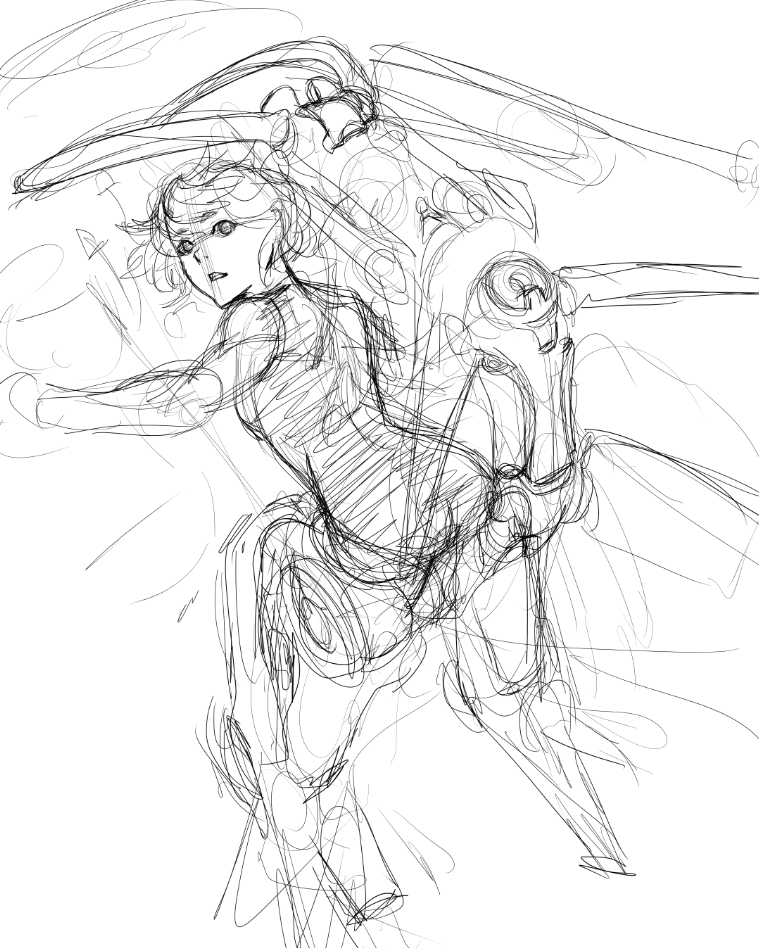 small sketch.  #sketch #Mecha #animegirl 