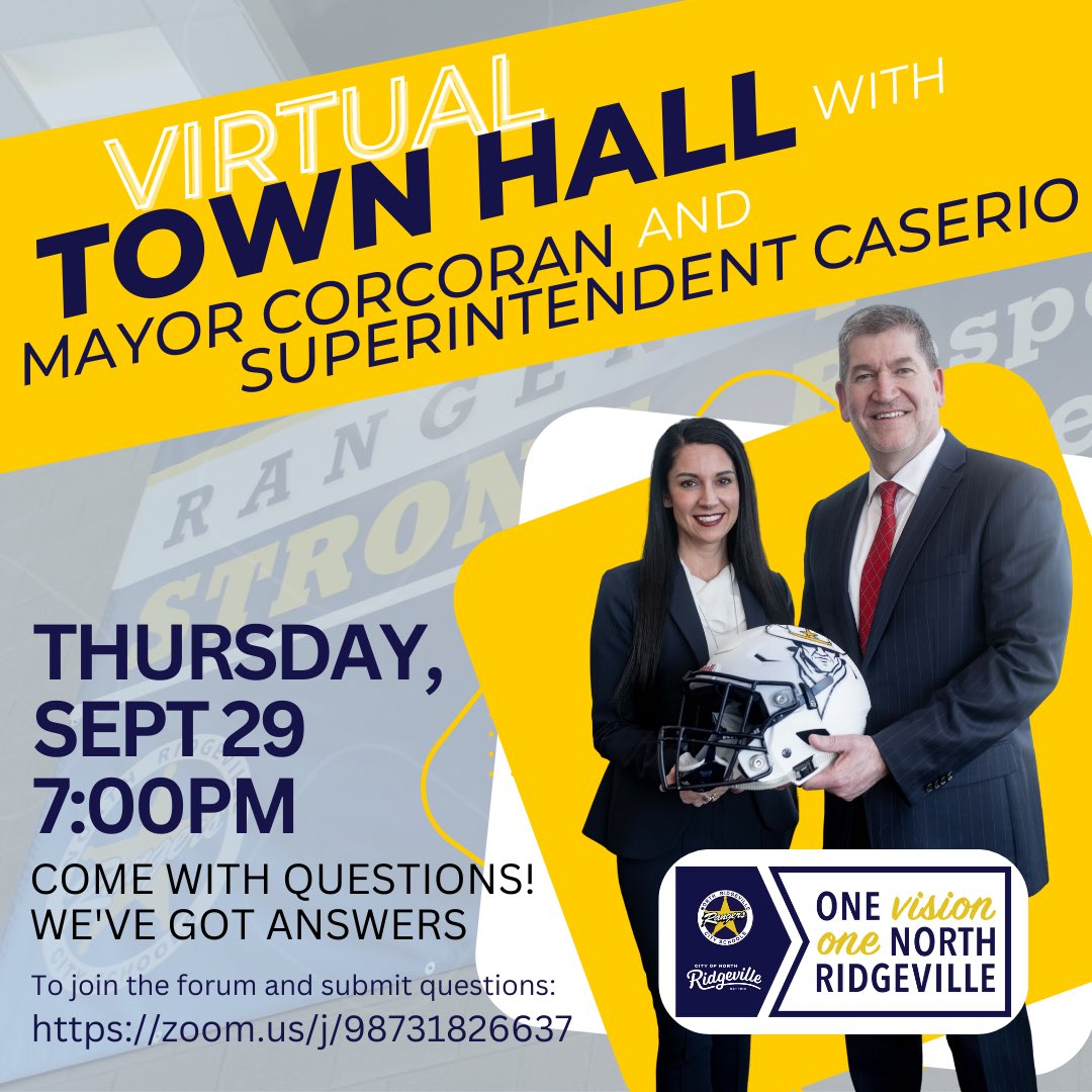 Hear Ye, Hear Ye! Have questions? Want more Info? Join the Virtual Town Hall on 9/29/22.