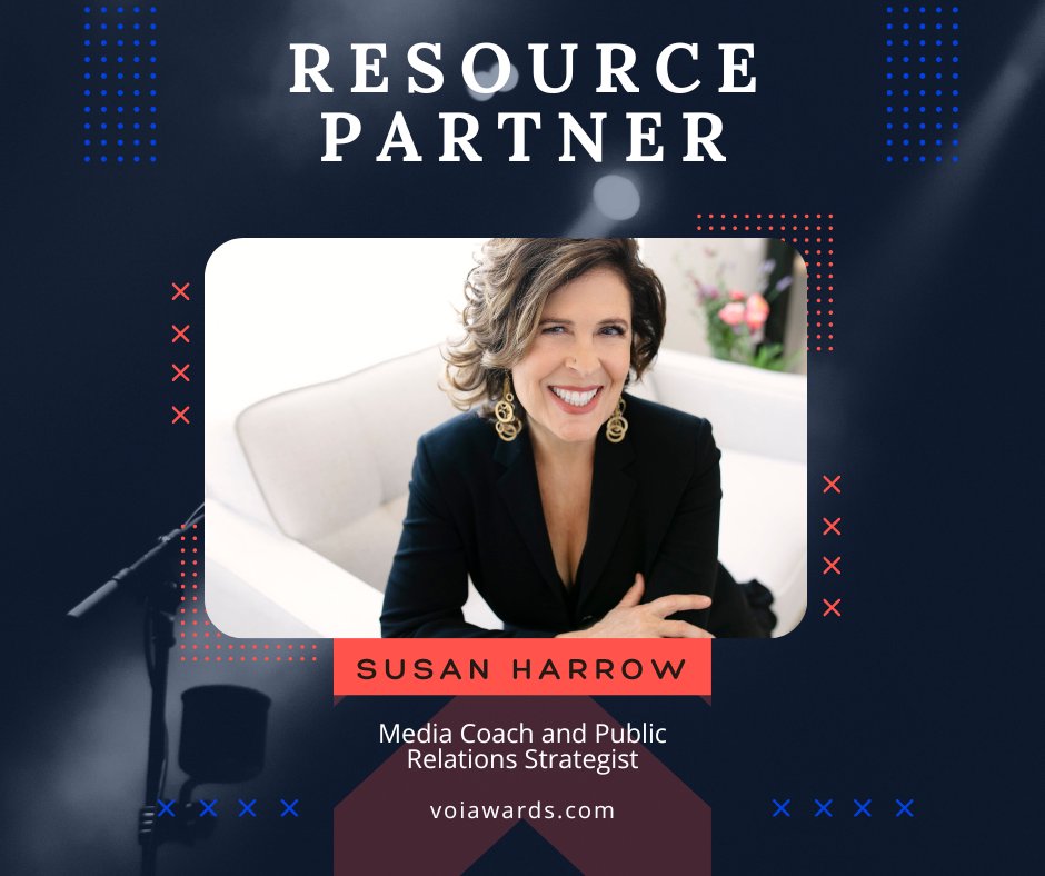 VOIAwards is proud to announce Susan Harrow as an Official Resource Partner. Helping you get camera-ready! Go to voiawards.com to learn more. #SusanHarrow #MediaCoach #VOIAwards