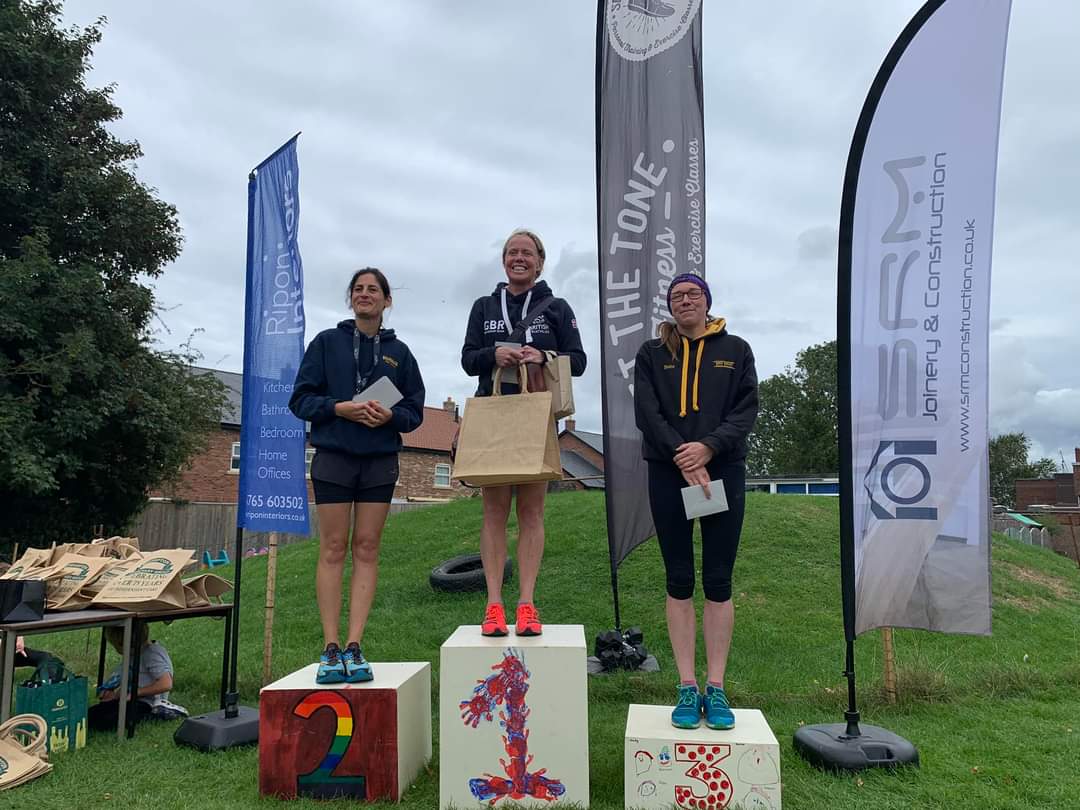 beckbusters's tweet photo. BeckBusters 2022 overall winners  (female):
1st place Donna Riddler, @Riponrunners 43:40
2nd place Sima Lowery, @KStriders 44:35
3rd place Catherine Barber, @niddvalleyroadrunners 46:13 https://t.co/w5bshzPkO8