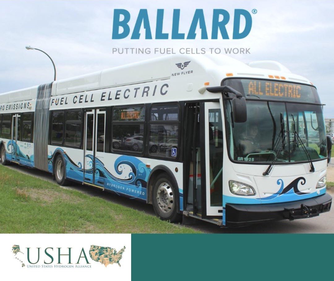 It's #Climate Week and we want to highlight one of our superstar founding members, <a href="/BallardPwr/">Ballard Power</a>! For +20 yrs Ballard has powered transit #buses, #trucks, #vessels, locomotives, and #drones significantly reducing #greenhousegasemissions.👏🏼🌎